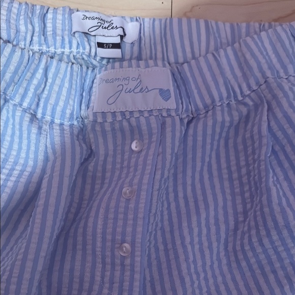 Blue and White Striped Pants - Picture 2 of 4